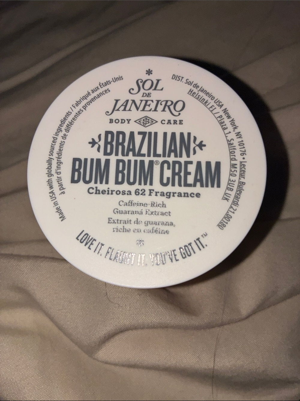 Sol de Janeiro Brazilian Bum Bum Cream - White Top with Black Text
